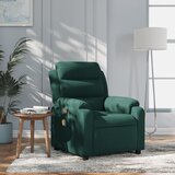 vidaXL Masažni naslonjač tamnozeleni baršunasti | shoptok.hr