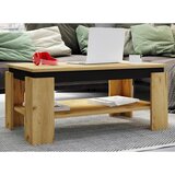 MID.YOU klubska miza rolas, medeni hrast, črna, 90x41 | Shoptok.si