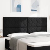  LED uzglavlje dizajn dijamantnih blokova crno 200 cm tkanina | shoptok.hr