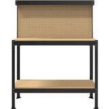  Radne klupe s policom Crna 81 x 41 x 145 cm Konstruirano drvo | shoptok.hr