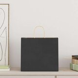  Papirnate vrećice 250 kom s ručkama crne 32x22x28 cm | shoptok.hr