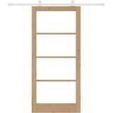  Klizna vrata ORKDAL 93 x 202 cm Masivna borovina i staklo | shoptok.hr