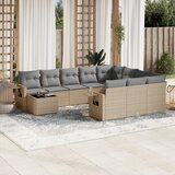 vidaXL 11-dijelni set vrtnih sofa od poliratana s jastucima bež | shoptok.hr