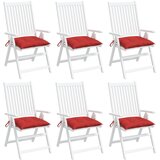  Jastuci za stolice 6 kom crveni 40 x 40 x 7 cm tkanina Oxford | shoptok.hr