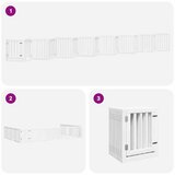 vidaXL Vrata za pse s vratašcima 15 panela sklopiva 750 cm drvo topole | shoptok.hr