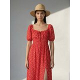 Sinsay Midi haljina s cvjetnim uzorkom i prorezom | shoptok.hr