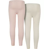 Urban Classics Kids Girls Jersey Leggings 2-Pack pink/whitesand