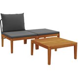 vidaXL 3 pcs Sedežna garnitura Masiven les akacije Naravna, (5000283672) | Shoptok.si