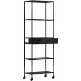 Ormarić za knjige 60x35x180 cm od grubog drva manga i željeza | shoptok.hr