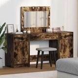  3-delni set toaletne mize z LED lučjo iz dimljenega hrasta, (22054924) | Shoptok.si