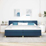  Boxspring - Krevet s oprugama s madracem Plava 200 x 200 cm tkanina | shoptok.hr