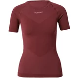 Hummel Tehnička sportska majica 'First Seamless' patlidžan / tamno crvena