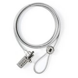 Nedis 1,8 m dolg kabel za kombinirano ključavnico za prenosni računalnik Zanesljiva zaščita, Srebrna, (5000064047) | Shoptok.si