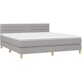  box spring s madracem LED svjetlosivi 180x200 cm tkanina | shoptok.hr