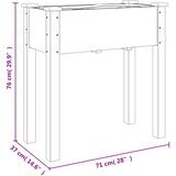  Sadilica s kotačima i oblogom 71x37x80 cm od masivne jelovine | Eponuda.ba
