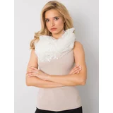 Fashion Hunters White polka dot scarf with appliqué