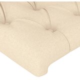 LED uzglavlje krem 93 x 16 x 118/128 cm od tkanine | shoptok.hr