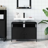 Ormarić za umivaonik crni 60 x 30 x 60 cm konstruirano drvo | shoptok.hr
