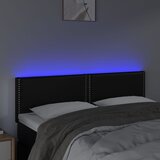  LED uzglavlje crno 144 x 5 x 78/88 cm od umjetne kože | shoptok.hr