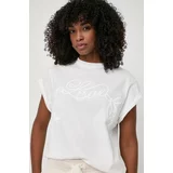 Pinko Bombažna kratka majica ženska, bela barva, 103138 A1XD