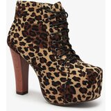 Resti Beige women's high stiletto boots in leopard print Seficone | ePonuda.com