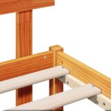  Krevetni okvir s uzglavljem u boji voska 90x190 cm od punog borovog drveta | shoptok.hr