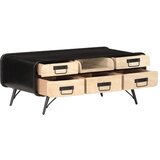 Maison Chic Klubska mizica - kavna mizica - Nizka mizica 100x50x40 cm trden mangov les, (21754990) | Shoptok.si