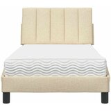  Krevet s madracem Hanko krem 90 x 190 cm od tkanine | shoptok.hr