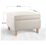 Atelier Del Sofa Tabure Roscen, 63x43x63cm, Krem | Eponuda.ba