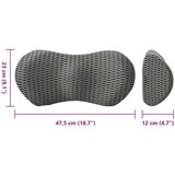  Jastuk s jastukom Siva 47 x 24 x 13 cm 4D mreža | shoptok.hr