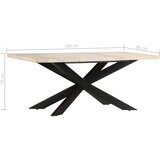 vidaXL Blagovaonski stol od izbijeljenog drva manga 180 x 90 x 76 cm | shoptok.hr