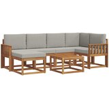  Set vanjskih sofa 7 kom. Prirodna i svijetlo siva | shoptok.hr
