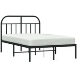 Metalni okvir za krevet s uzglavljem crni 120x200 cm | shoptok.hr