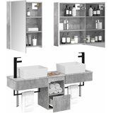  Set ormarića za kupaonicu 5 pcs Betonska siva 53 x 15,5 x 70 cm | shoptok.hr