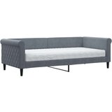 vidaXL Dnevna postelja z vzmetnico temno siva 90x200 cm žamet Cene