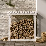  Stalak za drva za ogrjev bijeli 108x64,5x109 masivna borovina | Eponuda.ba