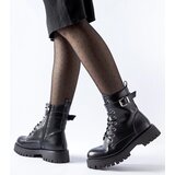 Gemre Black insulated ankle boots with decorative buckle Fino | shoptok.hr