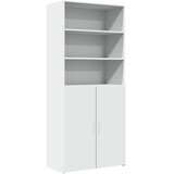  Visoka komoda bijela 80 x 42,5 x 185 cm od konstruiranog drva | Eponuda.com