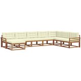  Set vanjskih sofa 8 kom. Prirodna i krem Smeđa 408 x 250 x 73 cm | shoptok.hr