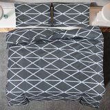  Set posteljine za poplun sivi 200x220 cm pamučni | shoptok.hr