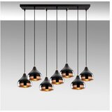 Opviq Vislica YILDO XXL, crna, metal , 88 x 36 cm, visina 112 cm, promjer cjenila 17 cm, visina 16 cm, podesiva visina, 7 X E27 40 W, Yıldo - 6894 | shoptok.hr