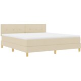 Krevet s opruga kutije s jastukom Krema 180 x 200 cm tkanina | Eponuda.com