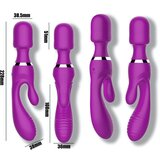 Action No. Fifteen Wand & Rabbit Vibrator 3 Individual Motors Purple | shoptok.hr