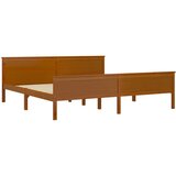  Posteljni okvir medeno rjav iz trdne borovine 200x200 cm, (20643070) | Shoptok.si