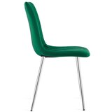 Lava stolica - baršunasto zelena / kromirane noge x 1 | shoptok.hr