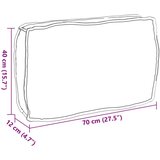  Jastučić za naslon Crni 70x40x12 cm Oxford tkanina | shoptok.hr