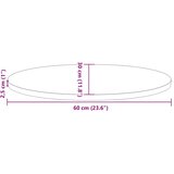  Ploča za stol 60 x 30 x 2,5 cm od masivne borovine ovalna | shoptok.hr