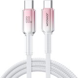  Kabel za polnjenje Joyroom Crystal - Clear Series S - A42 USB - C / USB - C 60W - Bela / Roza / 1.2m KP41448 Cene