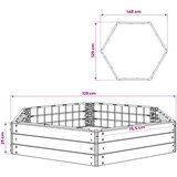  Povišena gredica Crna 148 x 129 x 25 cm PP | shoptok.hr