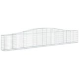 vidaXL Obokana gabionska košara 3 kosi 400x30x60/80cm pocinkano železo | Shoptok.si